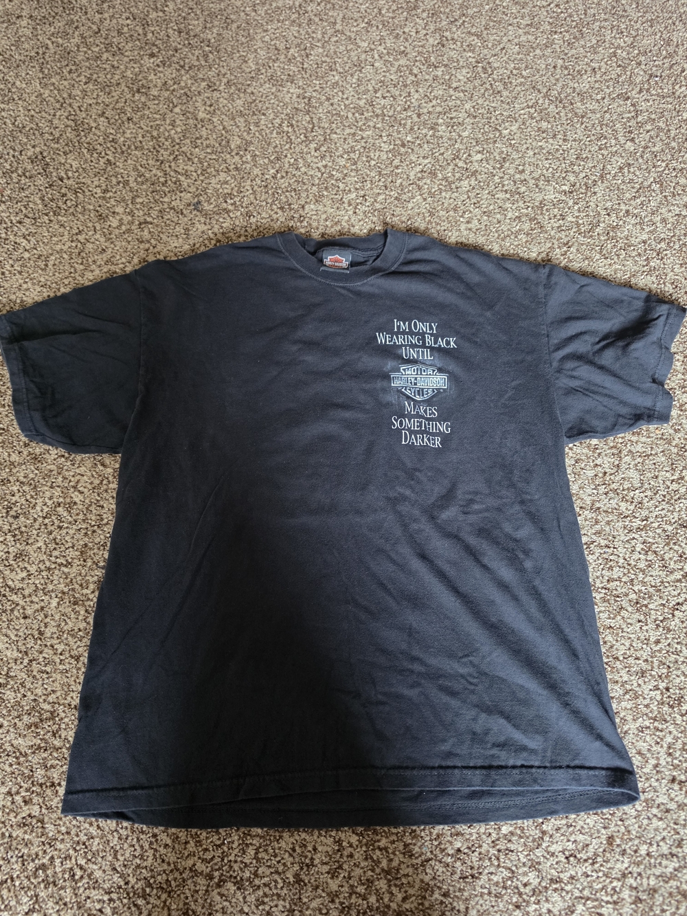 Vtg Harley Davidson Men's XL I'm Only Wearing Black Until... ST.Joseph MO
